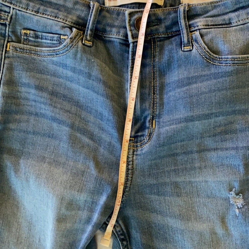Hollister Kids Girls High Rise Distressed Skinny Jeans Light Wash Size 3R - Picture 4 of 14